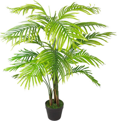 130cm Artificial Areca Palm Tree Extra Large DIY at B&Q