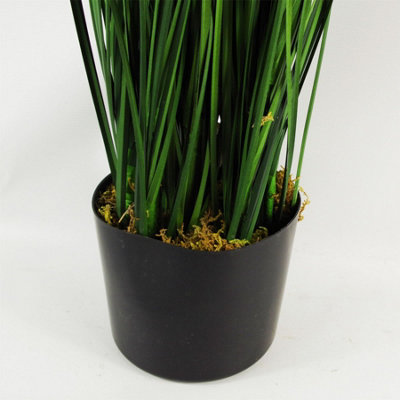130cm Artificial Onion Grass Plant with Silver Metal Plater