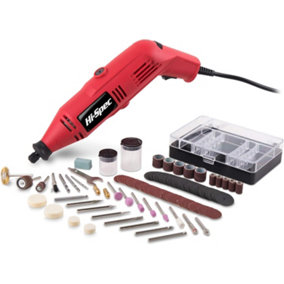 130W Advanced Rotary Tool Set 121 Pc 30000RPM With 6 Speed Settings by Hi-Spec