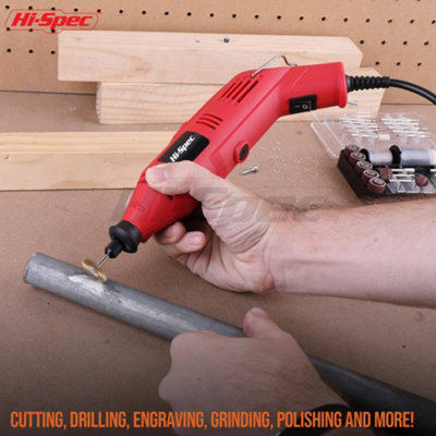 130W Advanced Rotary Tool Set 121 Pc 30000RPM With 6 Speed Settings by Hi-Spec