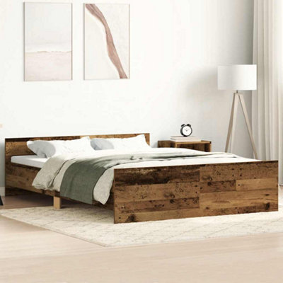 Berkfield Bed Frame Without Mattress Old Wood 150X200cm Engineered Wood