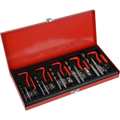 131Pcs HSS Thread Repair Kit Drill Helicoil Metric Set