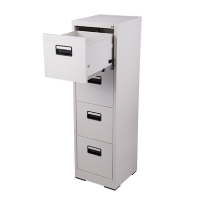 133cm H Cabinet 4-Drawer Vertical File Cabinet with Interlock, White