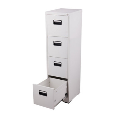 133cm H Cabinet 4-Drawer Vertical File Cabinet with Interlock, White