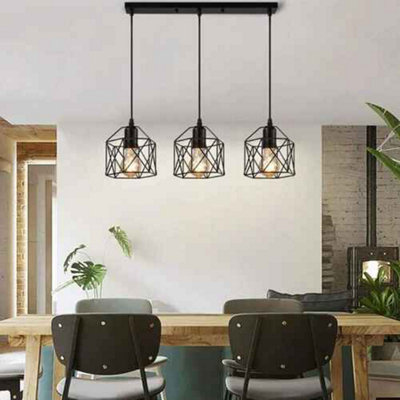  - Vintage Industrial Pendant Light 3 Way Hanging Ceiling Lamp1 Pack