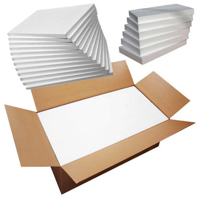 135 Sheets of 600x400x10mm Polystyrene Expanded White Rigid Insulation Foam Packing Sheets