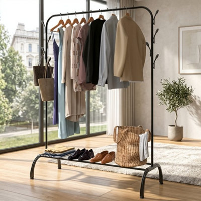  - 2 In 1 Clothes Rack Drying Rack Folding Laundry Airer Space Saving Steel