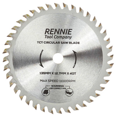 135mm x 40T TCT Circular Wood Saw Blade Fits Bosch, Makita, Black & Decker, Dewalt etc