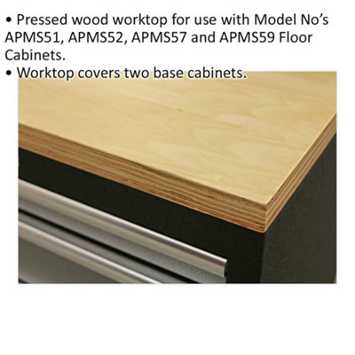 1360mm Pressed Wood Worktop for ys02633 ys02634 ys02639 & ys02641 Cabinets