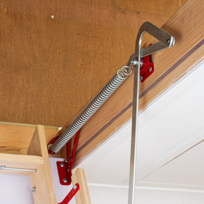 1380mm x 700mm Grand Wooden Loft Ladder - 6