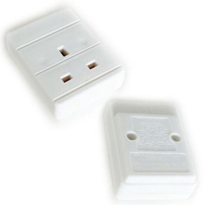 13A 1 Way Single Gang Trailing UK Plug Socket Mains Extension Connector Block