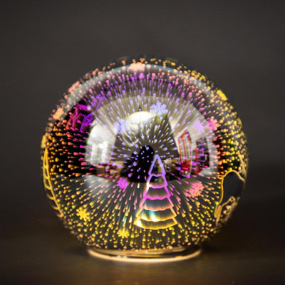 13cm Christmas Cystal Ball D Colorful Table Light Led Globe / Forest Price Comparisons | Compare The Build