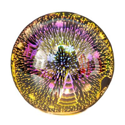 13cm Christmas Cystal Ball D Colorful Table Light Led Globe / Forest
