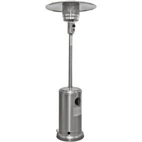 13kW Steel Propane Gas Patio Tower Heater - Outdoor Garden Dining Radiator Set
