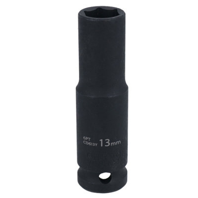 13mm 1/2" Drive Double deep Metric Impacted Impact Socket Single Hex 6 Sided