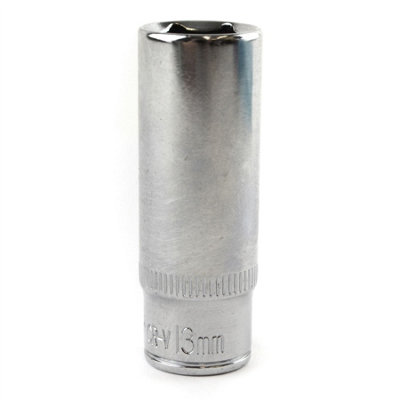 13mm 1/4" Drive Double Deep Metric Socket Single Hex / 6 sided Bergen