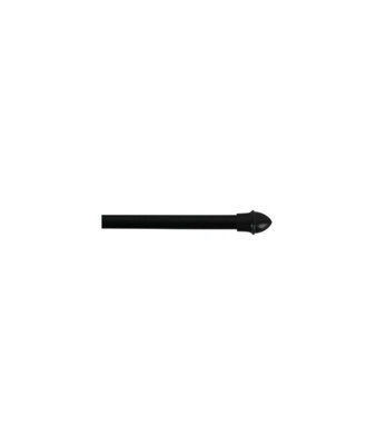 13mm Extendable Metal Curtain Cafe Rods (Black Cafe Rod 135cm - 220cm)