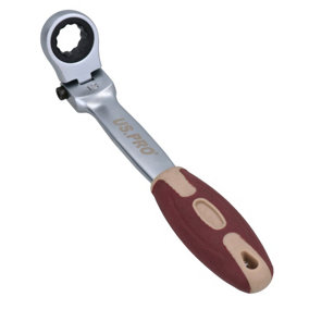 13mm Flexi Flexible Enclosed Ring Ratchet Spanner With Lockable Head 72 Teeth