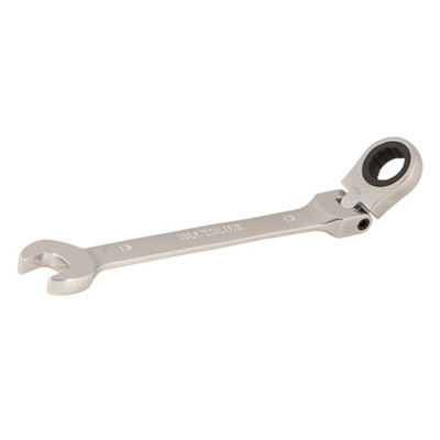 13mm Flexible Ratchet Ring Spanner Pivot Metric Car Lorry Garage Handy ...