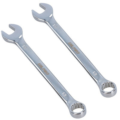 13mm Metric Combination Spanner Wrench Ring Open Ended 170mm Long 2pk