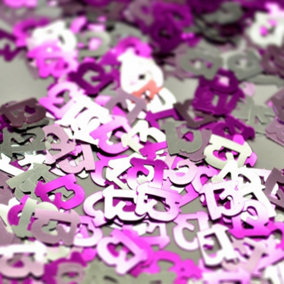 13th Birthday Confetti Pink & Silver 1 pack x 14 grams birthday decoration Foil Metallic 1 pack