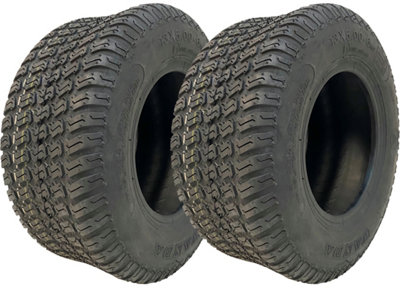 13x5.00-6 Lawnmower Grass Tyre Wanda P332 Multi Turf 4 ply Road Legal (Set of 2)