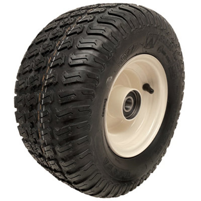 13x6.50-6 Grass Lawnmower Tyre & Steel Wheel Rim Wanda P332, 20mm 6304 Bearings