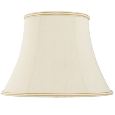 Buy 14" Bowed Oval Handmade Lamp Shade Cream Fabric Classic Table Light ...