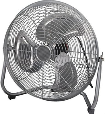 14" Chrome High Velocity Industrial 3 Speed Free Standing Fan Tilting Portable