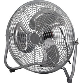 14" Chrome High Velocity Industrial 3 Speed Free Standing Fan Tilting Portable