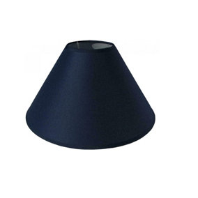 14" Cotton Coolie Lampshade - Navy Blue