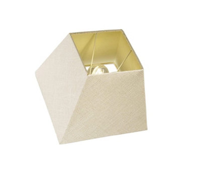 14" Empire Square Linen Lampshade - Cream
