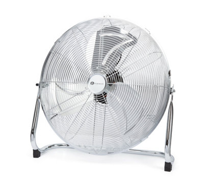 14 Inch Chrome Gym Floor Fan with 3 speed settings