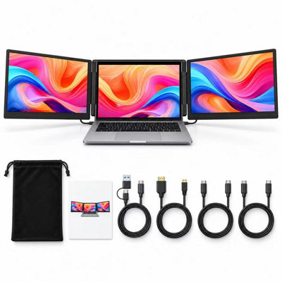 14-Inch Portable Triple Screen Monitor Extender