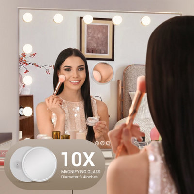 14 LED Bulbs Vanity Mirror with Lights, ,3 Color Lights, 60cm x 52cm