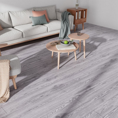 14 pcs Interlocking Flooring Planks Wood Effect Vinyl Floor Tiles Covers 3.12 m² - 3