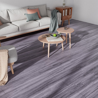 14 pcs Interlocking Wood Effect Vinyl Floor Tiles - 3