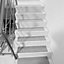 14 Pcs Light Grey Felt Stair Treads Carpet Anti Slip Rectangular Stair Runner Step Mats