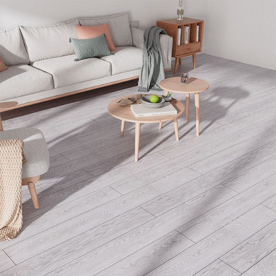 14 pcs Wood Grain Finish SPC Vinyl Flooring - 3