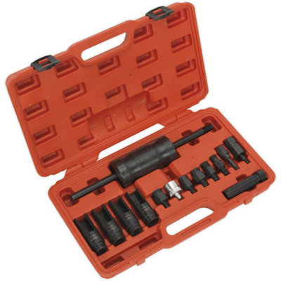 14 Piece Diesel Injector Puller Set - Ball Joint - Slide Hammer - Deep Sockets