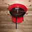 14" Round Garden Barbecue / BBQ with Wind Shield & Shelf