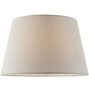 14" Round Tapered Lamp Shade Light Grey Cotton Fabric Modern Simple Light Cover