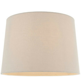 14" Tapered Round Drum Lamp Shade Natural/Neutral 100% Linen Modern Simple Cover
