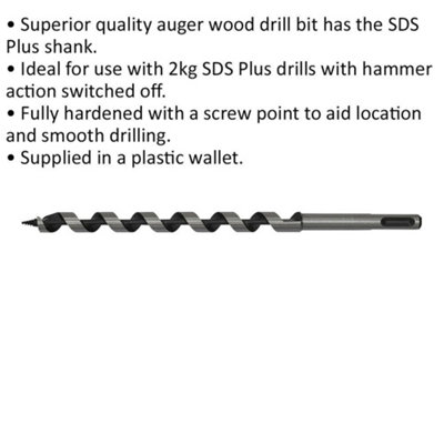 Sds wood drill on sale bits b&q