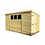 14 x 6 Garden Shed Pressure Treated T&G PENT Wooden Garden Shed - 3 Windows + Side Door (14' x 6' / 14ft x 6ft) (14x6)