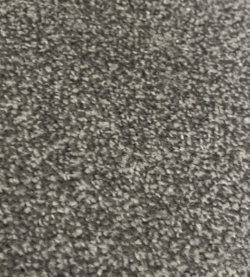 140 Caprio Grey Secondary Backing Carpet, Saxony Cut Pile Carpet, Heavy
