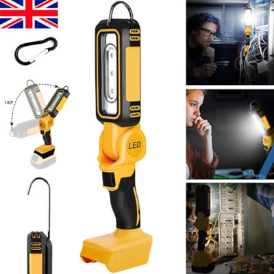 140 Degree Cordless LED Work Light Rotating Torch for Dewalt 18V ...