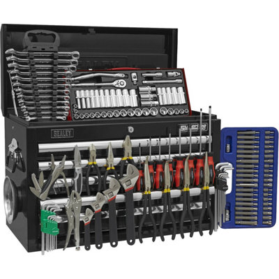 140 Piece Tool Kit with 5 Drawer Topchest - Locking Ball Bearing Slides ...