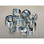 140 Piece Zinc Plated O-Clip Assortment - Double Ear Fasteners - Various Sizes