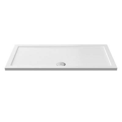 1400mm x 700mm Premium Slimline White Gloss Rectangular Shower Tray